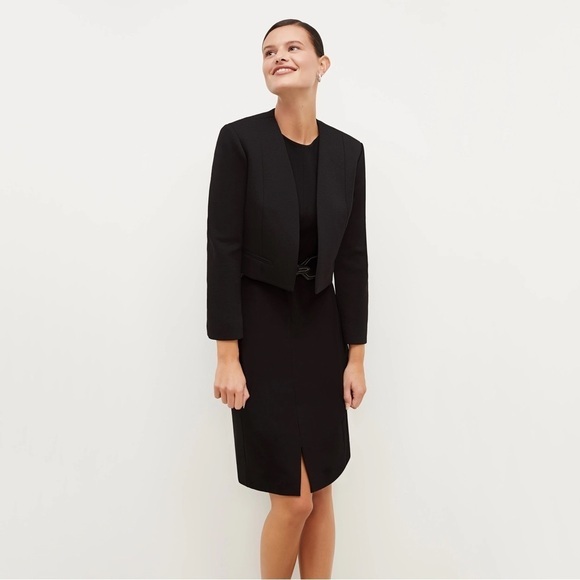 MM Lafleur The Katie Dress Black Sleeveless Sheath Knee Length Business Sz 8 - Picture 16 of 16